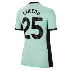 Chelsea Moises Caicedo #25 Koszulka Trzecich Kobiety 2023-24 Krótki Rękaw